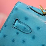 Kelly 25 Crystal Blue Ostrich GHW