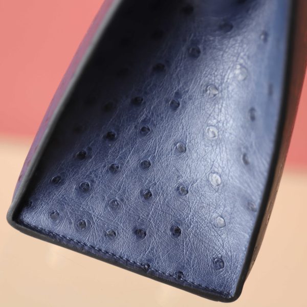 Kelly 25 Malta Blue Ostrich GHW
