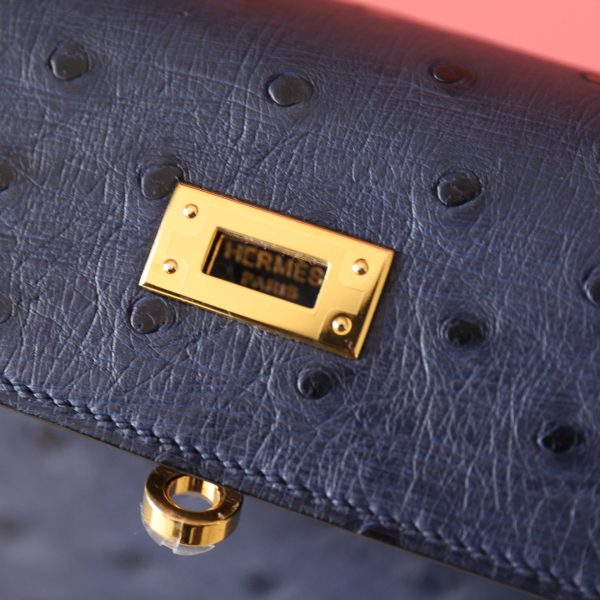 Kelly 25 Malta Blue Ostrich GHW