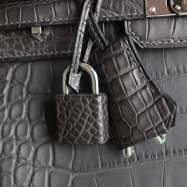 BK25 Graphite Matte Alligator PHW - BK