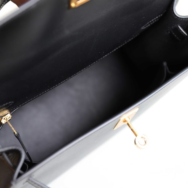 Kelly 25 Noir Box Leather GHW