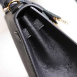 Kelly 25 Noir Epsom GHW
