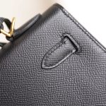 Kelly 25 Noir Epsom GHW