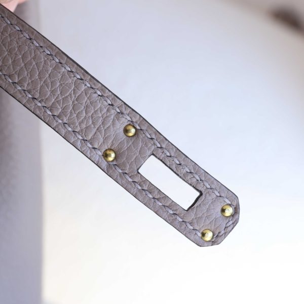 Kelly 25 Gris Asphalt Togo Rose Gold Hardware