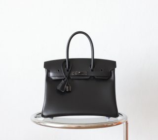 BK30 Noir Box Leather Black Hardware - BK