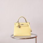 Kelly 25 Jaune Poussin Epsom PHW