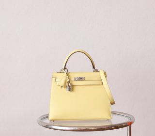 Kelly 25 Jaune Poussin Epsom PHW
