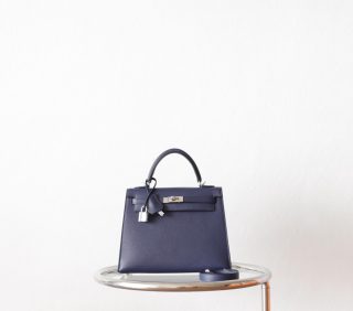 Kelly 25 Blue Indogo Epsom PHW