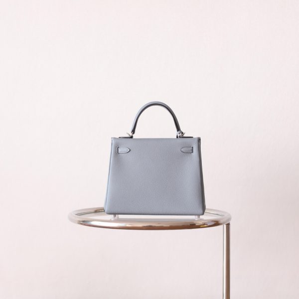 Kelly 25 Blue Lin Togo PHW