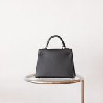 Kelly 25 Noir Epsom GHW