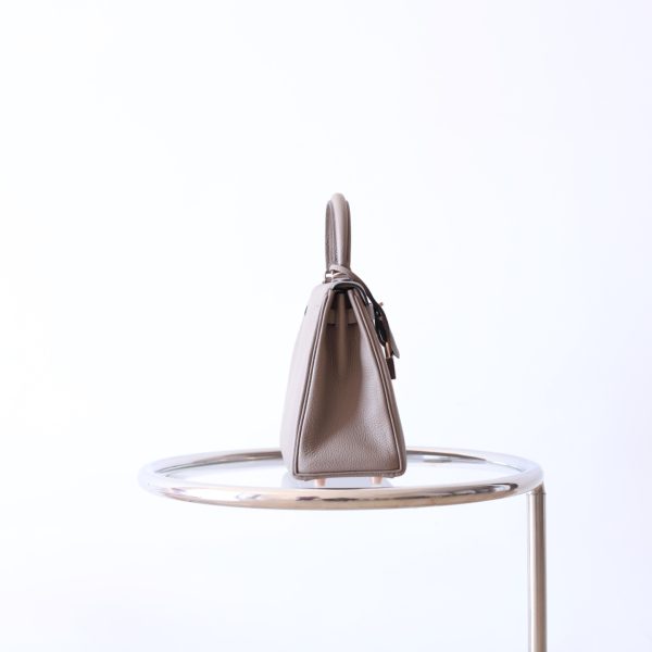 Kelly 25 Gris Asphalt Togo Rose Gold Hardware