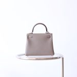 Kelly 25 Gris Asphalt Togo Rose Gold Hardware