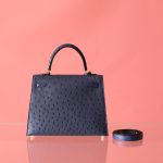 Kelly 25 Malta Blue Ostrich GHW