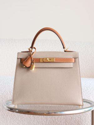 Kelly 25 Trench And Gold Epsom GHW