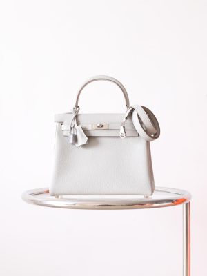 Kelly 25 Gris Pearl Togo PHW