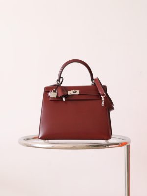 Kelly 25 Rouge H Box Leather PHW