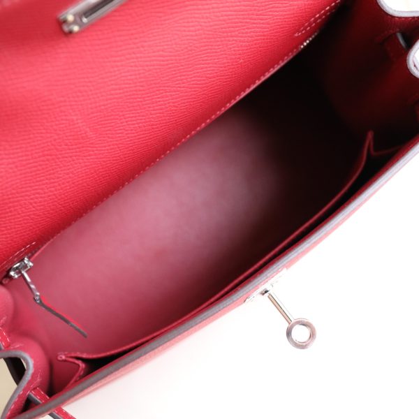 Kelly 25 Rouge Grenat Epsom PHW