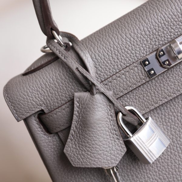 Kelly 25 Gris Meyer Togo PHW