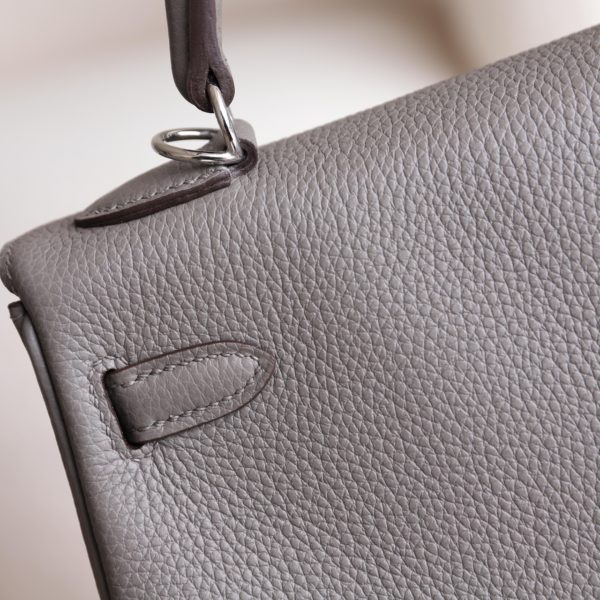 Kelly 25 Gris Meyer Togo PHW