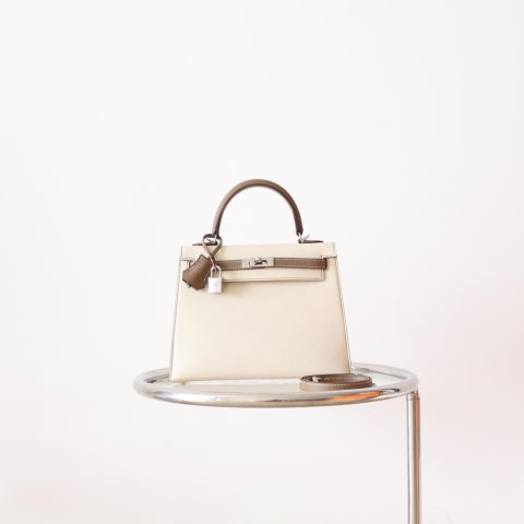 Kelly 25 Craie And Gold Etoupe PHW